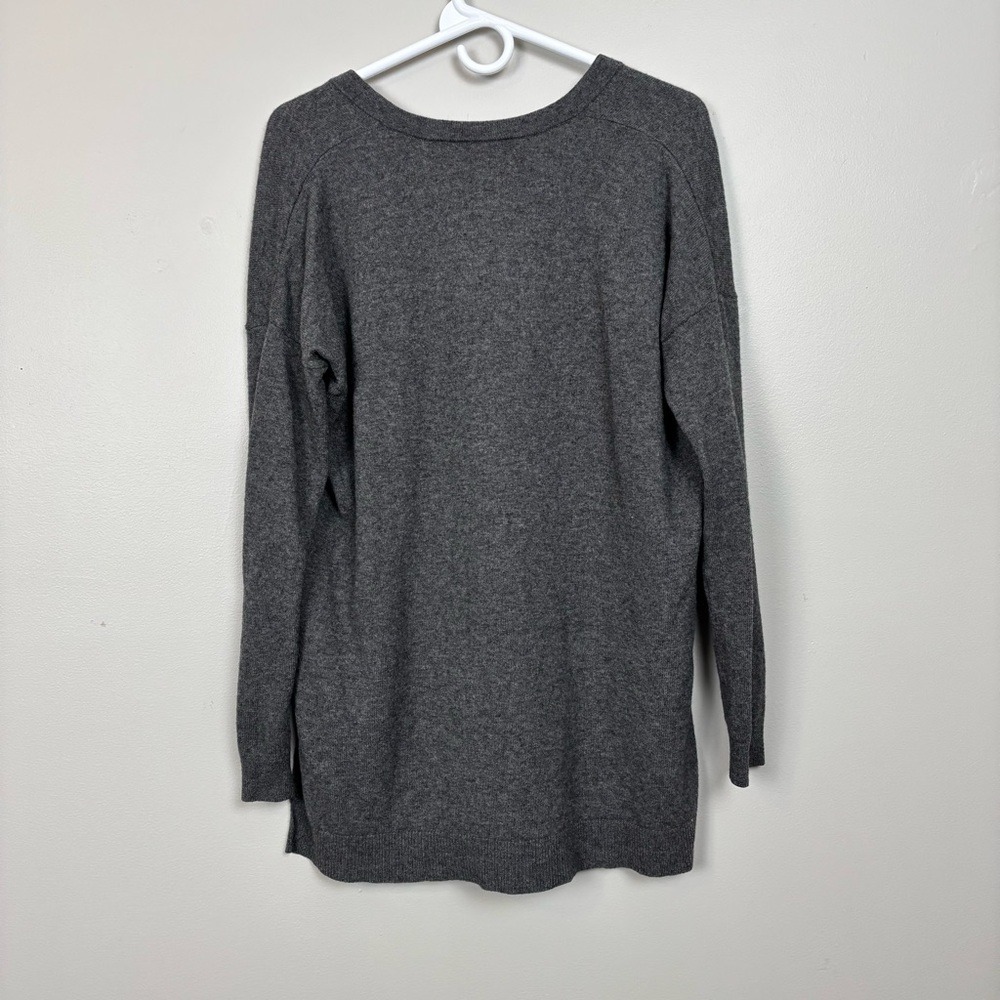 Vince Sweater Med Gray Oversized‎ Weekend V-Neck Long Sleeve Tunic - Picture 4 of 7